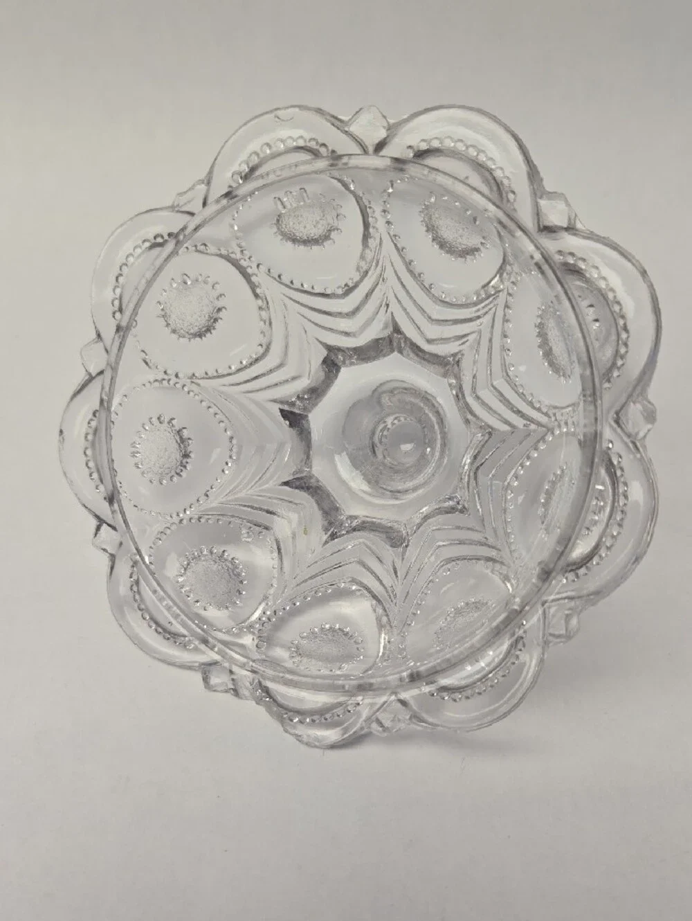 Antique EAPG Glass Covered Sugar Bowl
